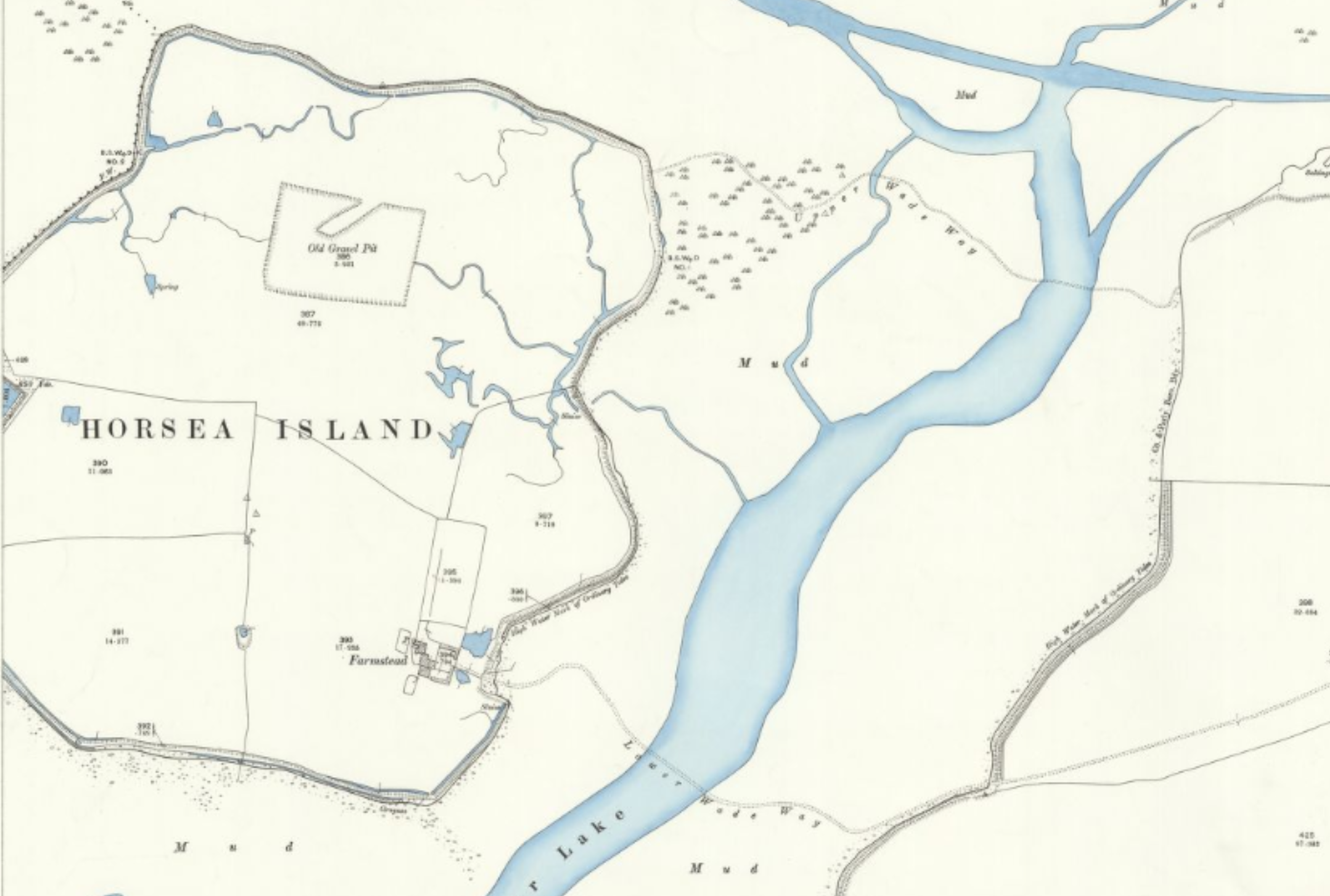 Map of the wade ways between Horsea and Hilsea